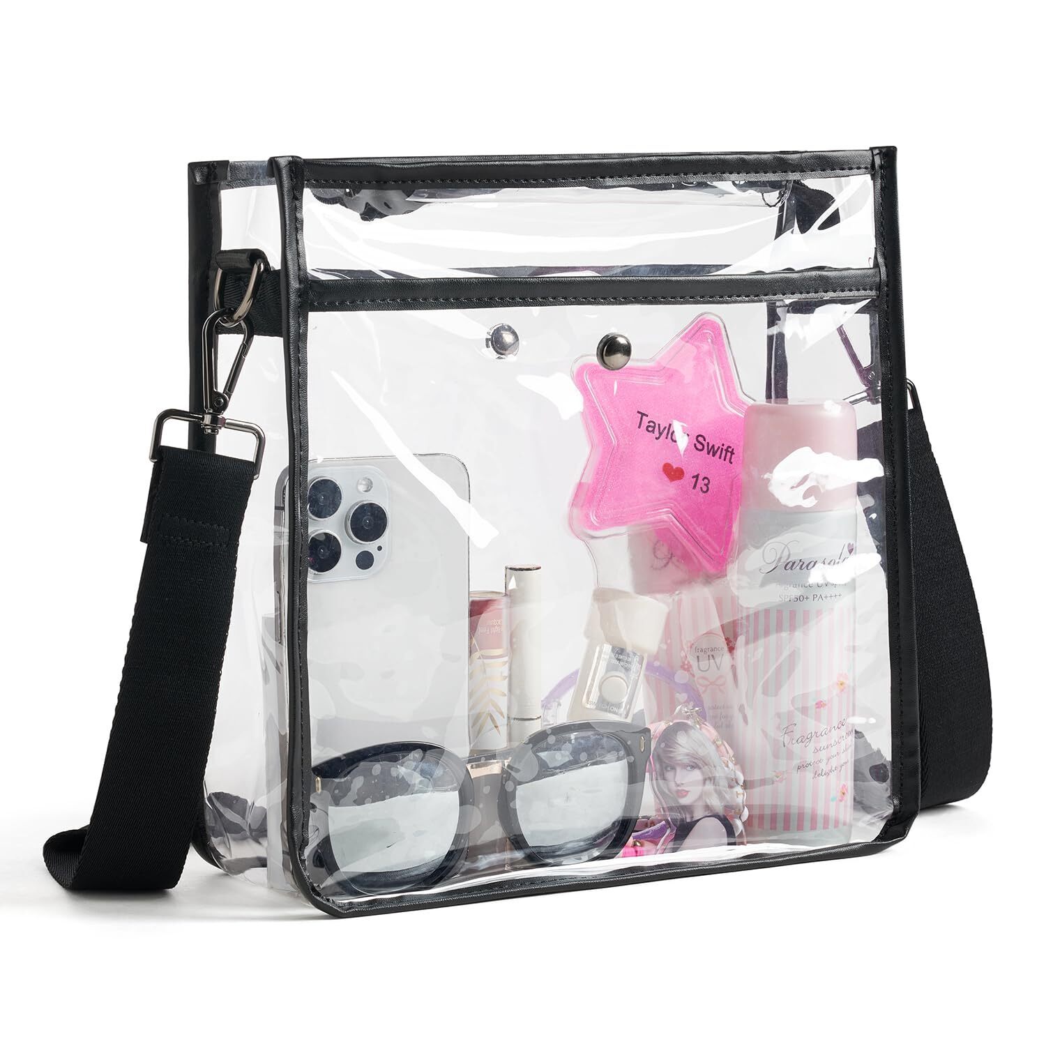 2624 Clear Bag For Stadium Events 12 X6 X12, Clear Crossbody Purses